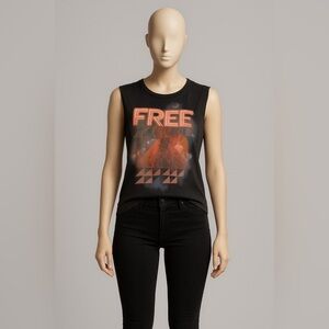 Wilfred Black and Red Graphic Muscle Tee